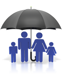 family-icons-under-umbrella